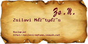 Zsilavi Mátyás névjegykártya