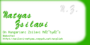 matyas zsilavi business card